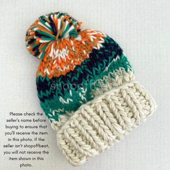 NEW Free People Tide Stripe Knit Pom Beanie Ivory main image 7